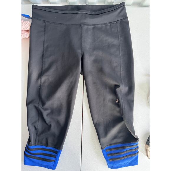 2 for 1 Adidas Response Climate Pants Womens L Black Blue - Picture 5 of 7